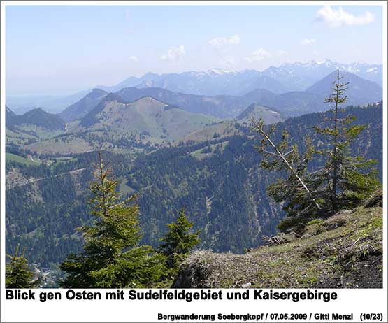 Blick gen Osten mit Sudelfeld und Kaisergebirge
