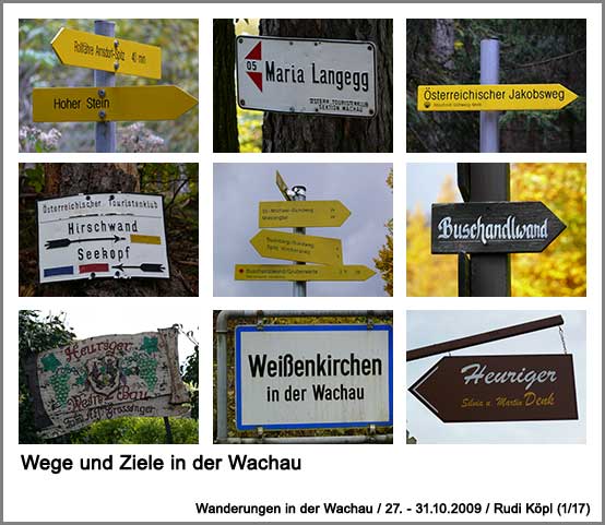 Wege und Ziele in der Wachau